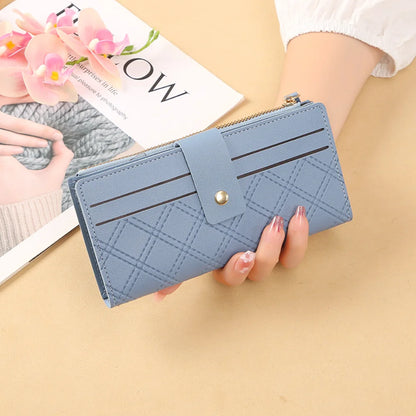 Portefeuille Femme Multi-Cartes Cuir PU - Organisateur de Voyage Décontracté
