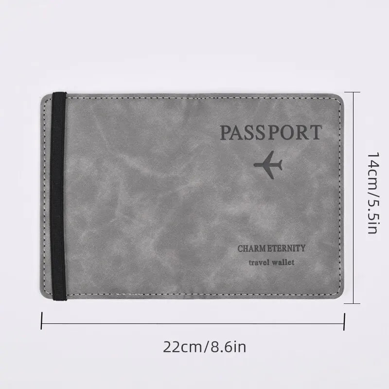 Portefeuille Homme Cuir PU Passeport Voyage - Porte-Cartes Business Accessoires Voyage