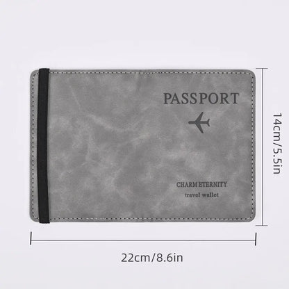Portefeuille Homme Cuir PU Passeport Voyage - Porte-Cartes Business Accessoires Voyage