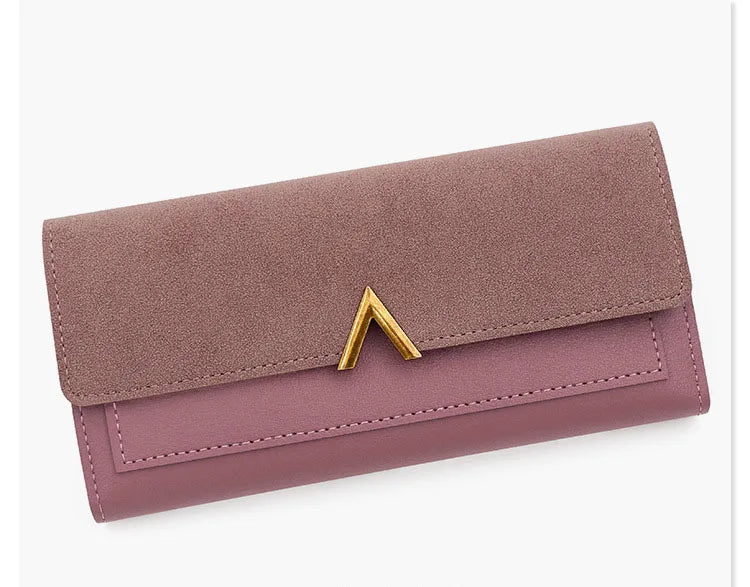 Portefeuille Femme Long Cuir PU Perles - Porte-Monnaie Carte Clutch Mini Fermoir Rouge