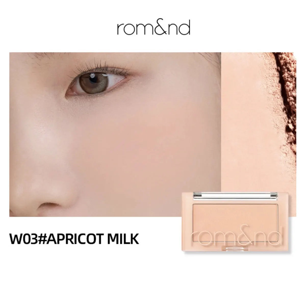 Blush rom&nd Better Than Cheek Peach Chip - Poudre Fine Modulable Sans Retombées Effet Naturel K-Beauty