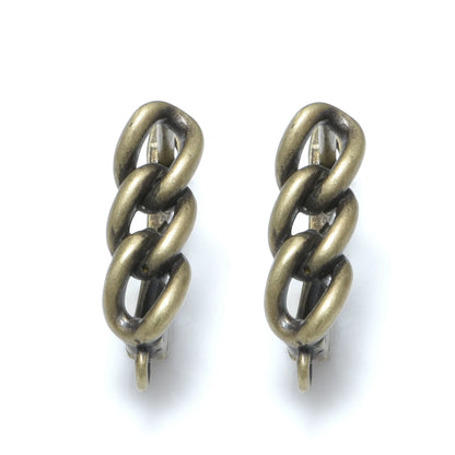 Boucles d'Oreilles Géométriques Bronze Antique - Accessoires DIY Cuivre