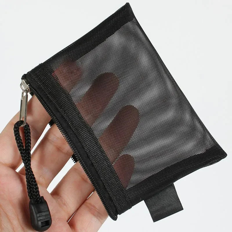Porte-Monnaie Filet Transparent Zippé – Pochette Carte & Clés