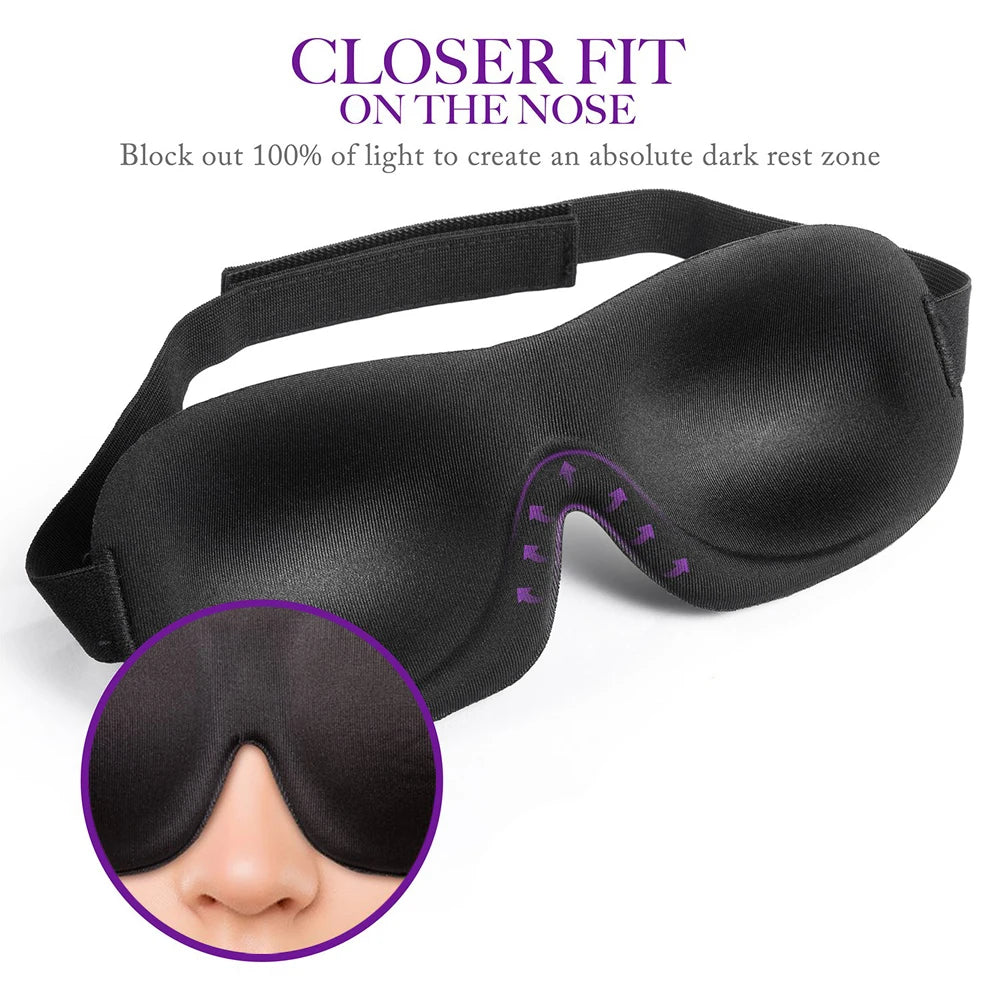 Masque de Sommeil 3D Occultant - Masque Nuit Voyage Confortable Unisexe