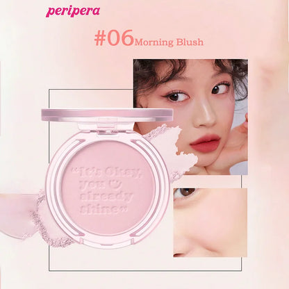 Blush K-Beauty Calm Pink - Poudre Mate Fine Joues Longue Tenue Non-Cakey Maquillage Nude Coréen