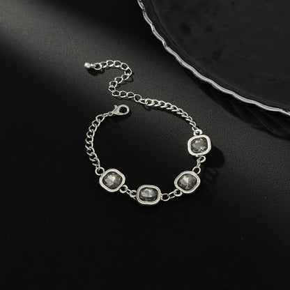 Parure Choker Géométrique Diamants Acryliques - Collier, Bracelet et Boucles