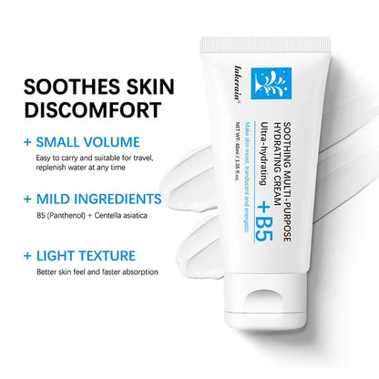 Crème Apaisante Relief 40ml - Hydratante Anti-Imperfections Nourrissante Soin Peau Sensible Beauté