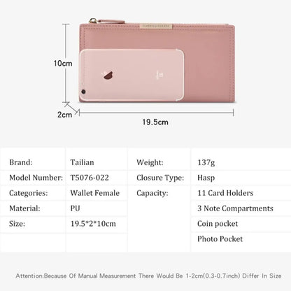 Portefeuille Femme Personnalisé Photo Cuir PU - Long Bifold avec Zip et Boucle