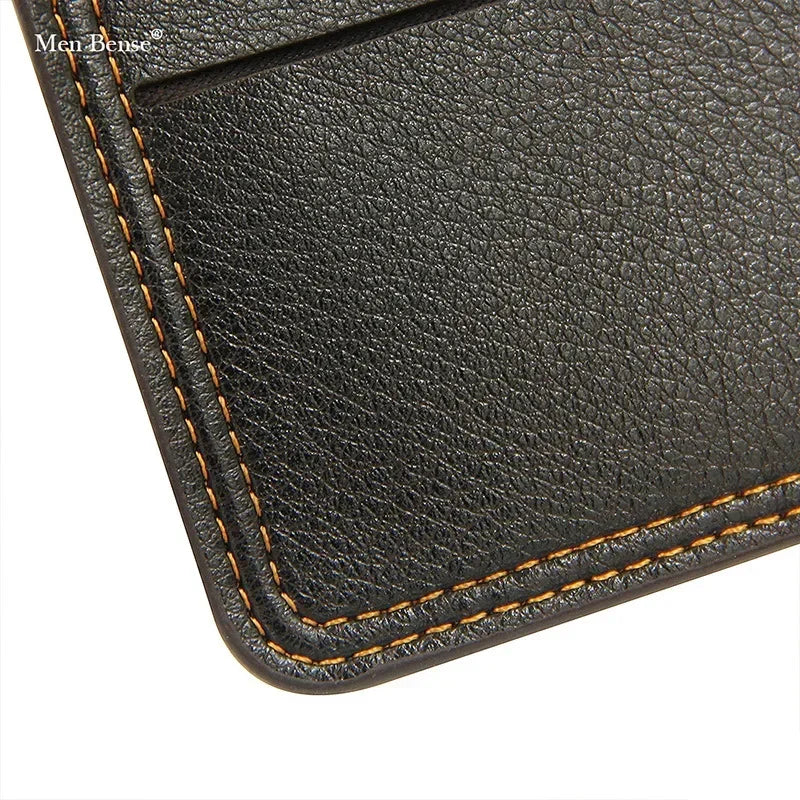Portefeuille Homme Bifold Cuir PU Slim - Porte-Cartes Court Business Compact