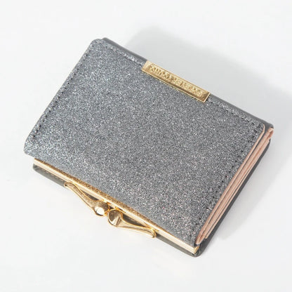 Portefeuille Femme Brillant Tri-Fold - Cartera Mujer Clutch Porte-Monnaie Simple
