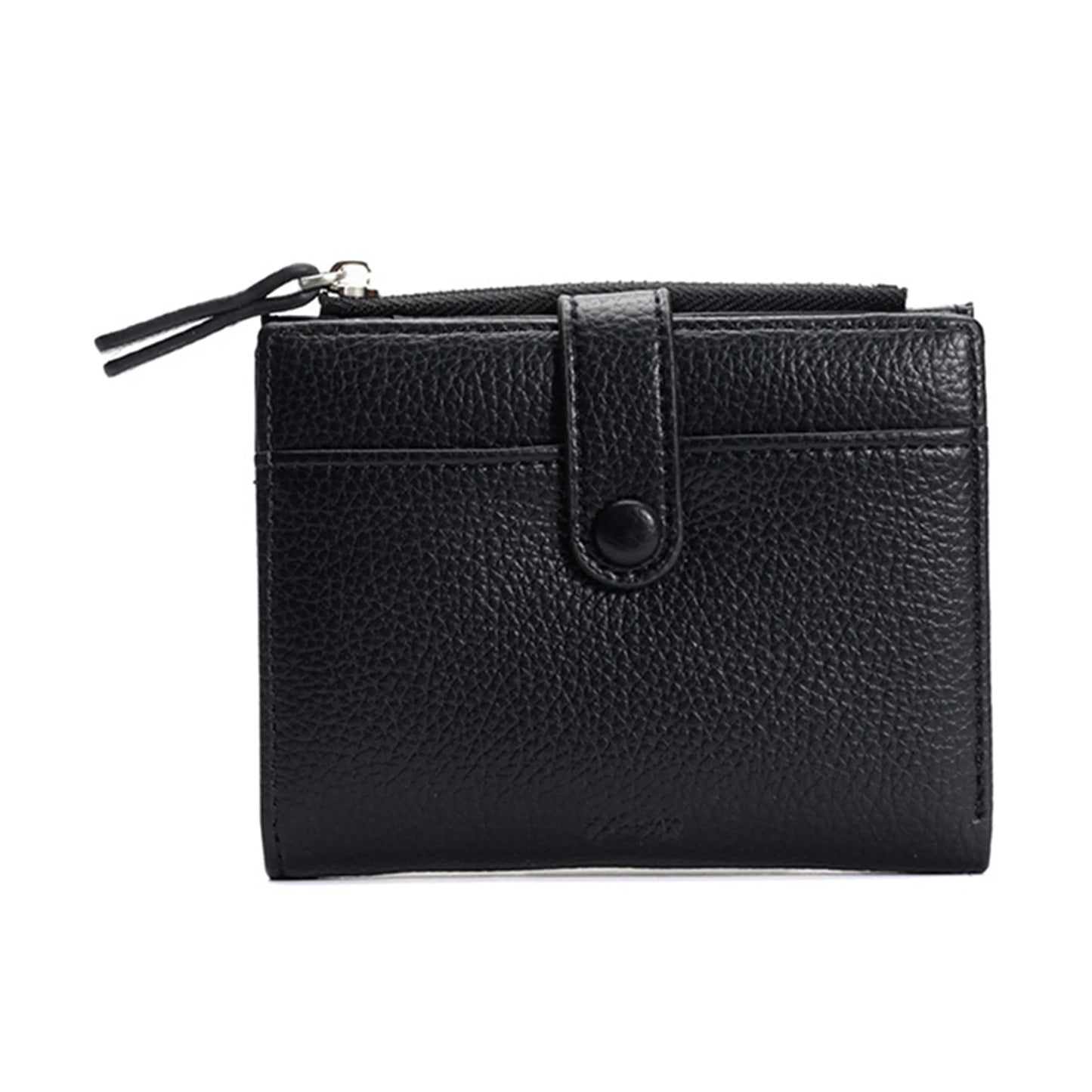 Portefeuille Femme Court Zippé Multifonction - Porte-Monnaie PU Luxe Fashion Sac à Main Compact