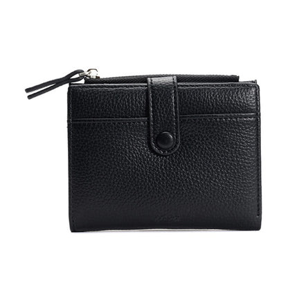 Portefeuille Femme Court Zippé Multifonction - Porte-Monnaie PU Luxe Fashion Sac à Main Compact