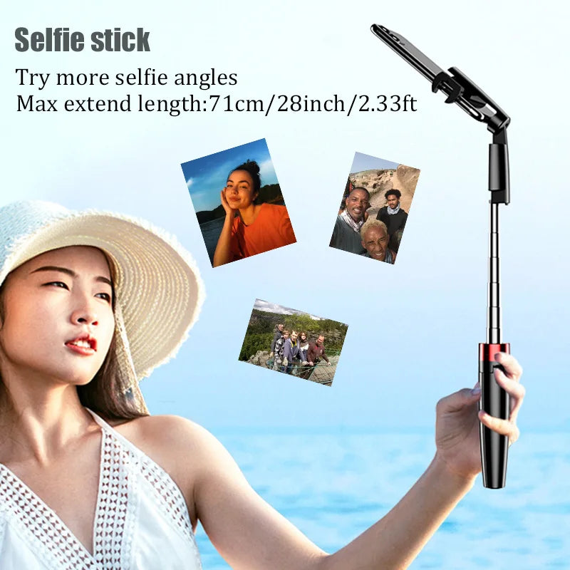 Perche à Selfie 3-en-1 BFOLLOW Trépied Bluetooth - Support Téléphone Sans Fil Vlog