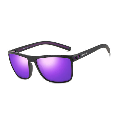 ZENOTTIC Lunettes de Soleil Polarisées Carrées — TR-90 Léger, UV400, Unisexe