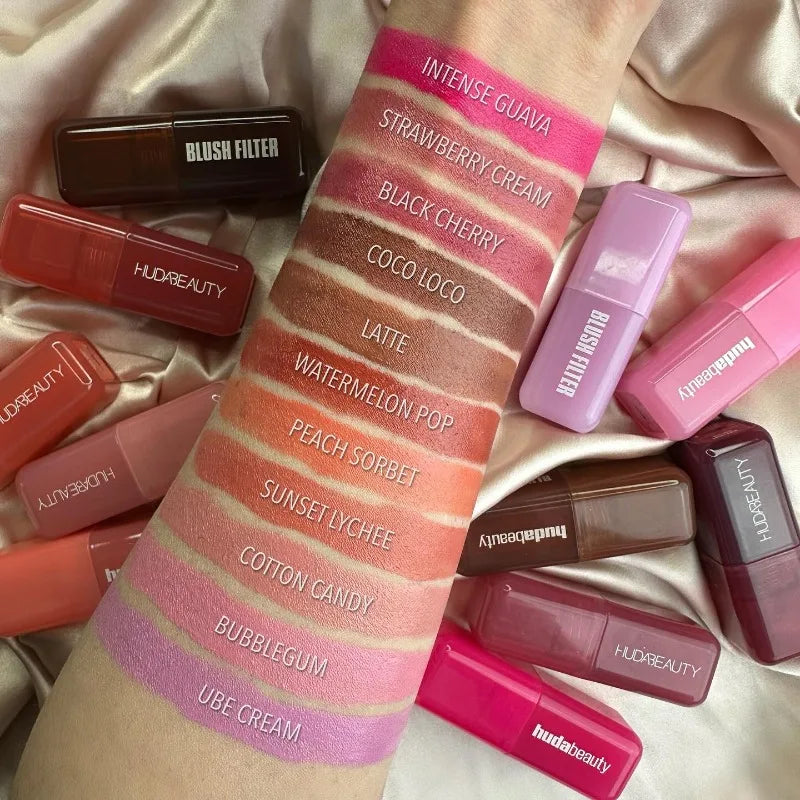 Blush Liquide Huda Beauty Filter Soft Glow RoseWood - Gloss Lèvres Brillant Correcteur Cotton Candy Bubblegum