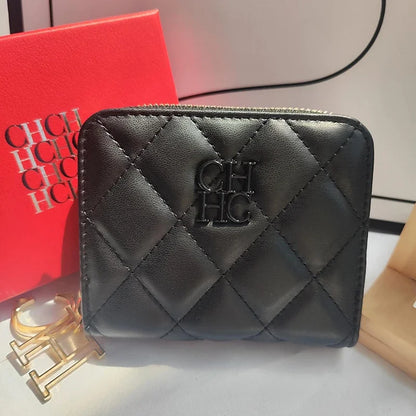 Portefeuille Femme Cuir PU Artisanat Exquis - Compact Multi-Cartes Chic Durable