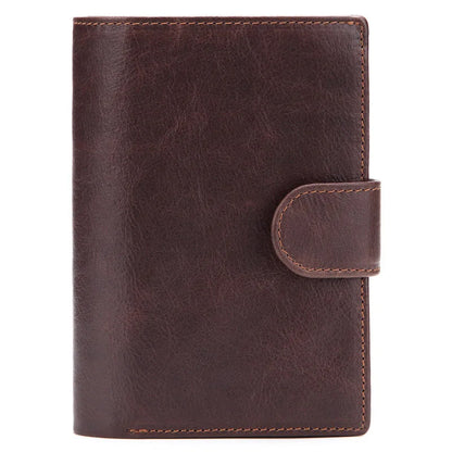 Portefeuille Homme Court Cuir Véritable Luxe - Porte-Cartes ID Multifonction Unisexe