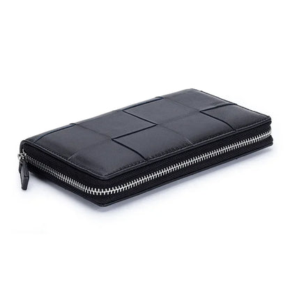Portefeuille Femme Cuir Véritable Long - Porte-Monnaie Luxe Design Clutch Cadeau