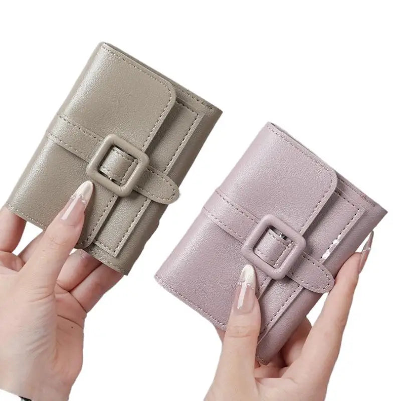 Portefeuille Femme Compact Cuir PU - Porte-Monnaie avec Porte-Cartes Étudiant