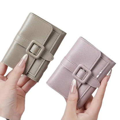 Portefeuille Femme Compact Cuir PU - Porte-Monnaie avec Porte-Cartes Étudiant
