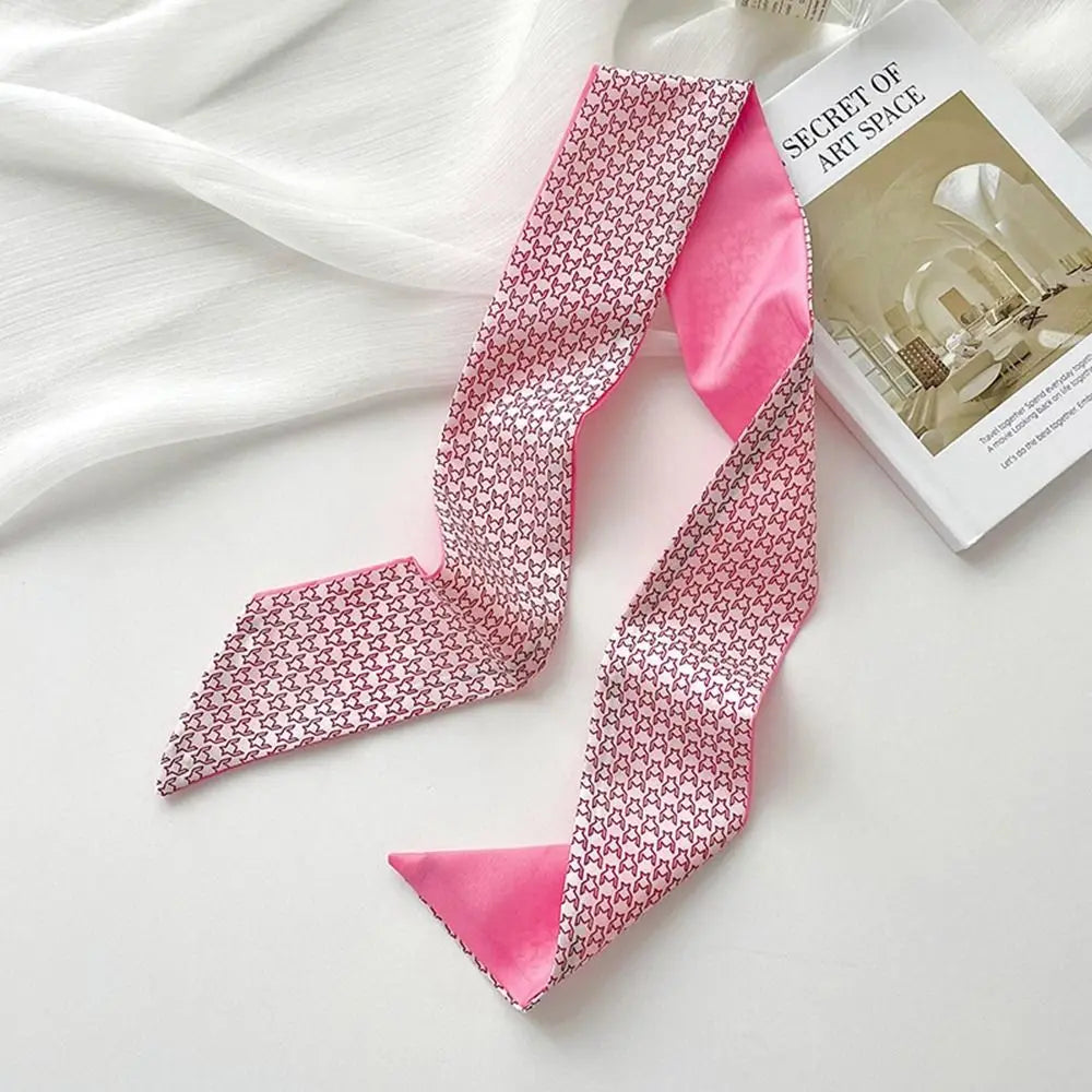 Bandeau Soie Fleur Rose - Headband Ruban Élégant Femme