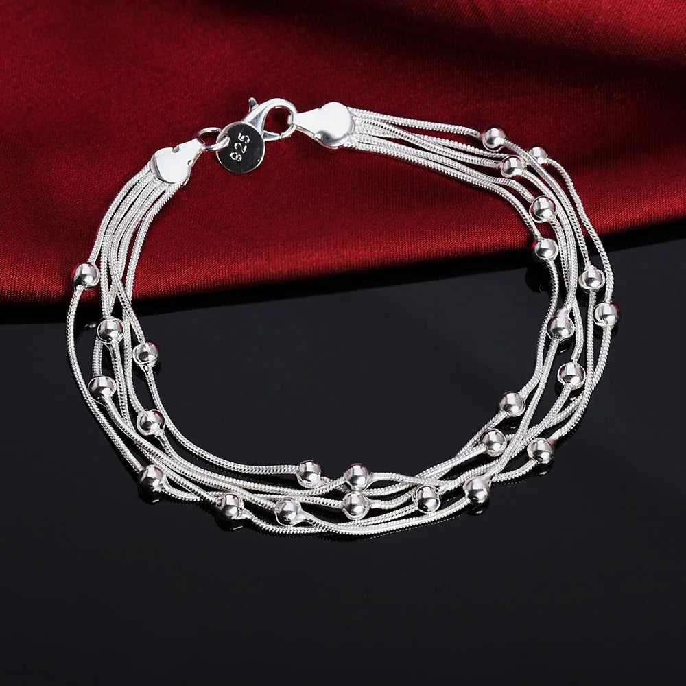 Bracelet Argent Sterling 925 Chaîne Carrée Solide - Bijou Femme Homme Unisexe Cadeau Mariage Soirée