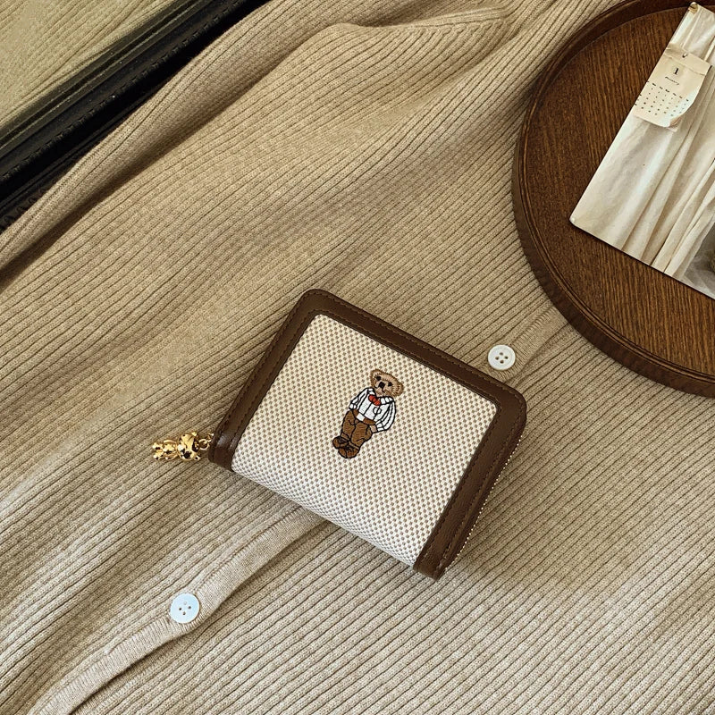 Portefeuille Femme Long Zippé Grande Capacité - Porte-Monnaie Bifold avec Dragonne Porte-Carte Designer Luxe