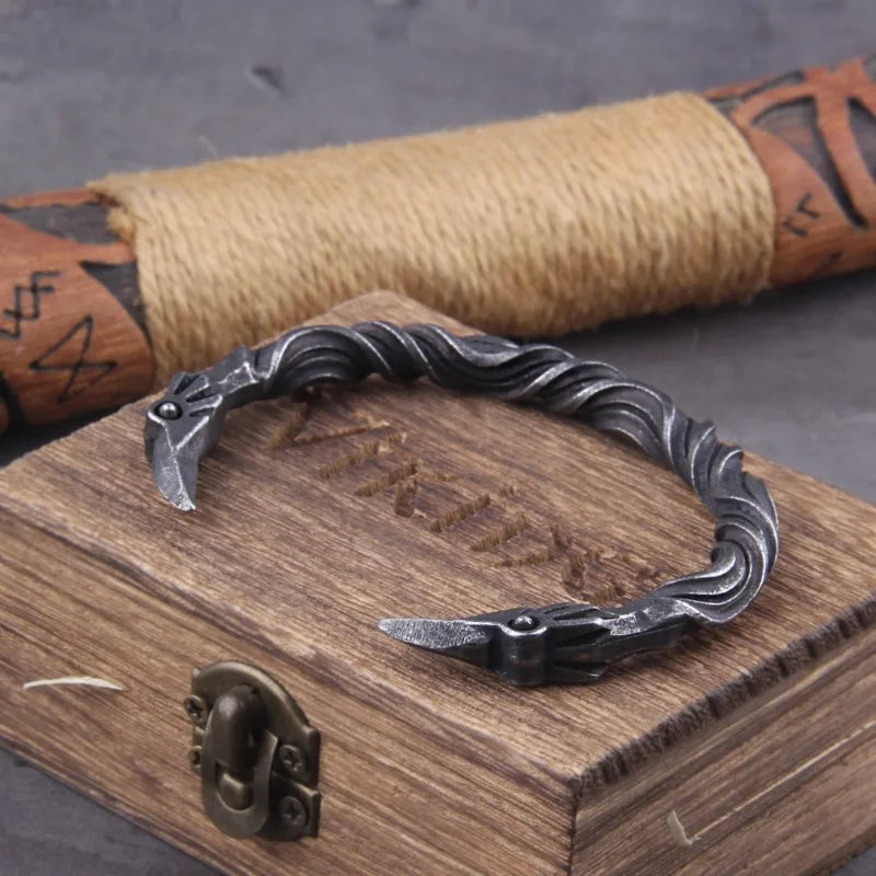 Bracelet Manchette Punk Homme – Alliage Zinc Style Viking, 8 Designs