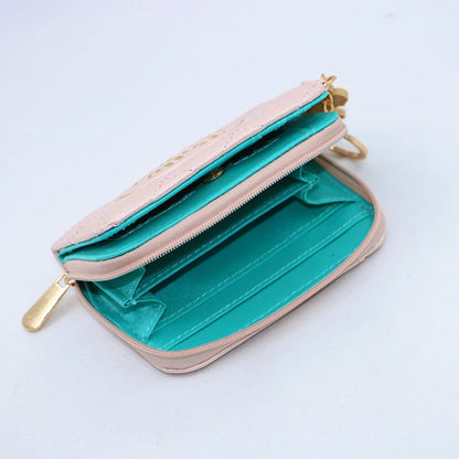 Portefeuille Femme Étudiant Cartoon Fermeture Éclair - Porte-Monnaie Multi-Cartes Poupée Mignon
