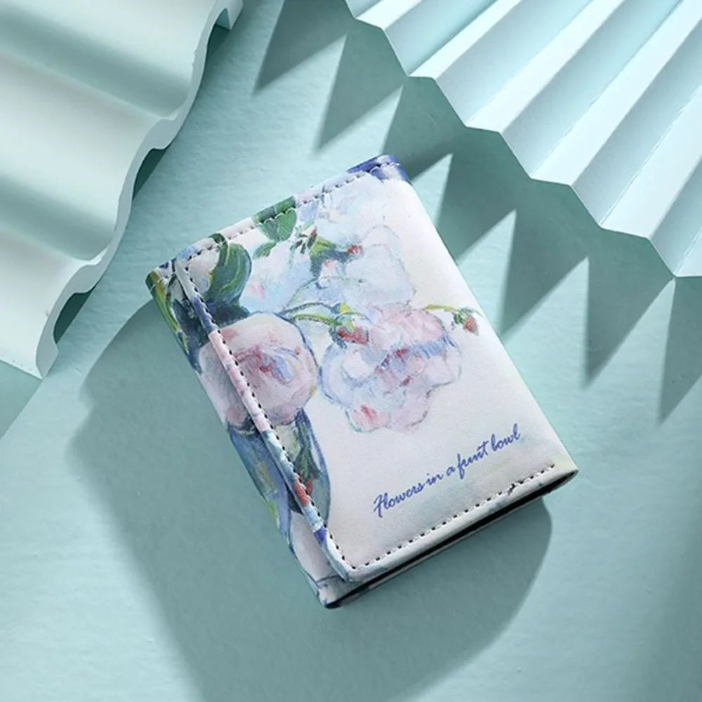 Portefeuille Femme Van Gogh Peinture à l'Huile - Wallet Court Cuir Design Artistique