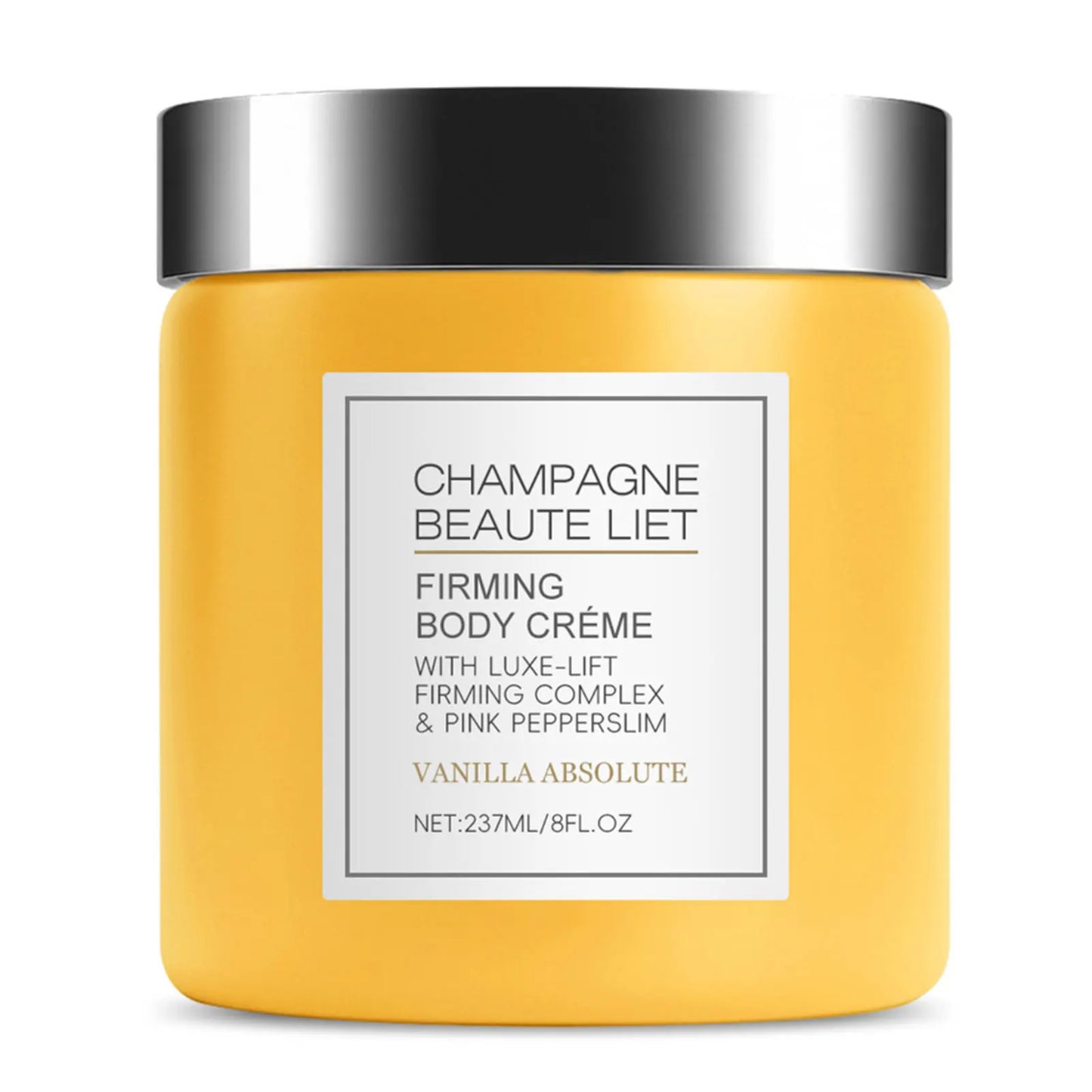 Crème Raffermissante Corps Champagne Pepperslim - Anti-Rides Hydratante Tonifiante Homme Femme Vanille