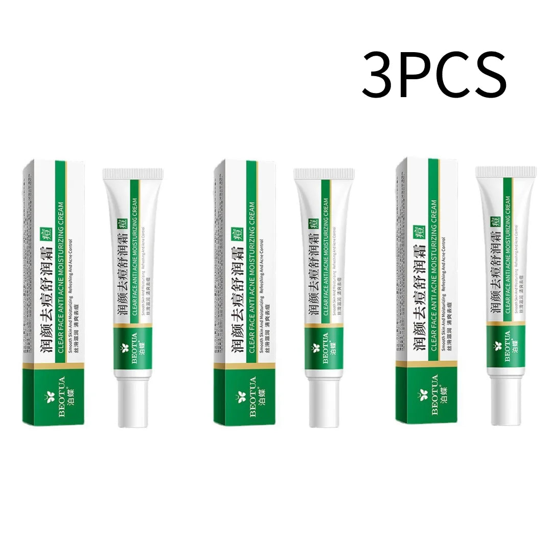 Crème Anti-Acné Hydratante 3pcs - Nettoyante Réparatrice Contrôle Sébum Douce Soin Peau Acnéique