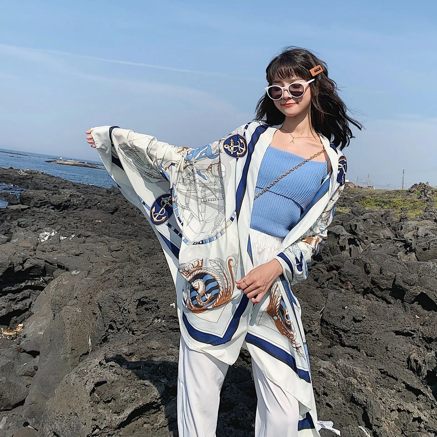 Foulard Plage Soie Protection Solaire - Châle Surdimensionné Été Femme