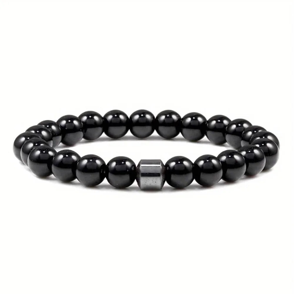 Bracelet Perles de Pierre Naturelle – Énergie & Style Unisexe