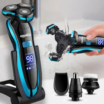 Rasoir Électrique Multifonction Étanche Homme Femme - Tondeuse Corps Barbe Bikini Rotative