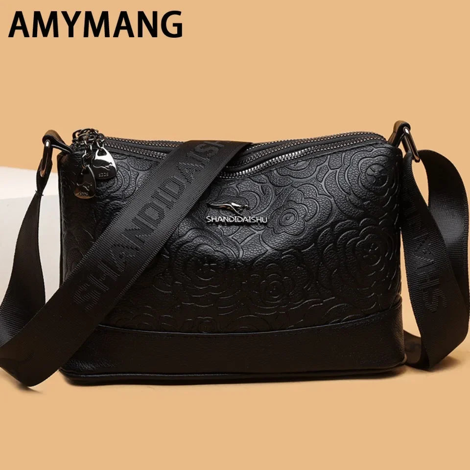 Sac à Main Femme Cuir PU 3 Poches - Grand Tote Bag Crossbody Imprimé Fashion