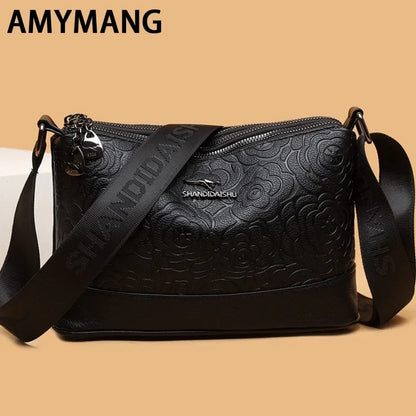 Sac à Main Femme Cuir PU 3 Poches - Grand Tote Bag Crossbody Imprimé Fashion