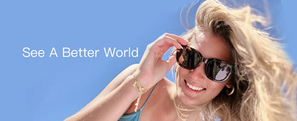 ZENOTTIC Lunettes de Soleil Carrées Polarisées Rétro — UV400, Femme