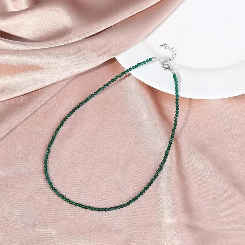 Collier Choker Perles Verre Bohème – Chaîne Courte Sweet Femme