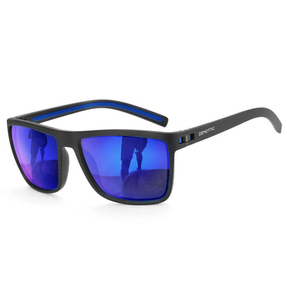 ZENOTTIC Lunettes de Soleil Polarisées Carrées — TR-90 Léger, UV400, Unisexe