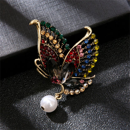 Broche Papillon Luxueuse Exquise – Pin's Fleur Poitrine Élégant Femme
