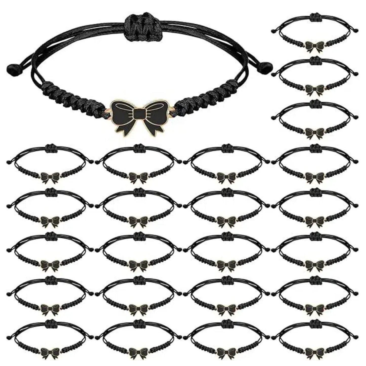 Ensemble 12 Bracelets Tressés Nœuds Coquette – Ajustables Fête Amitié