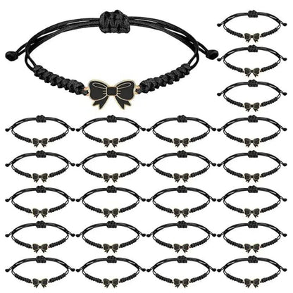 Ensemble 12 Bracelets Tressés Nœuds Coquette – Ajustables Fête Amitié