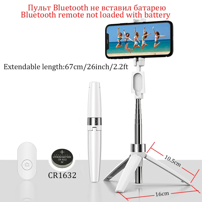 Perche à Selfie 3-en-1 BFOLLOW Trépied Bluetooth - Support Téléphone Sans Fil Vlog