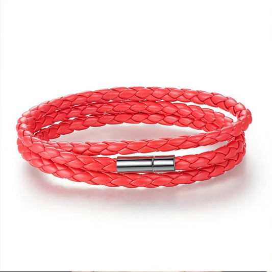 Bracelet Tressé Multicouche — Style Vintage Unisexe, 6 Coloris