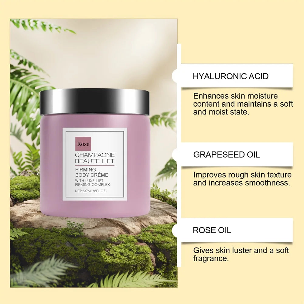 Crème Raffermissante Corps Champagne Pepperslim - Anti-Rides Hydratante Tonifiante Homme Femme Vanille