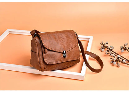 Sac à Bandoulière Femme Vintage Cuir Souple - Petit Sac Crossbody Designer Luxe