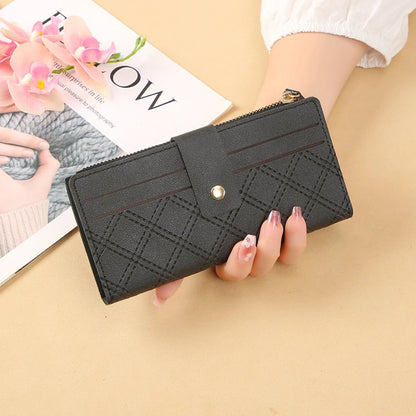 Portefeuille Femme Multi-Cartes Cuir PU - Organisateur de Voyage Décontracté