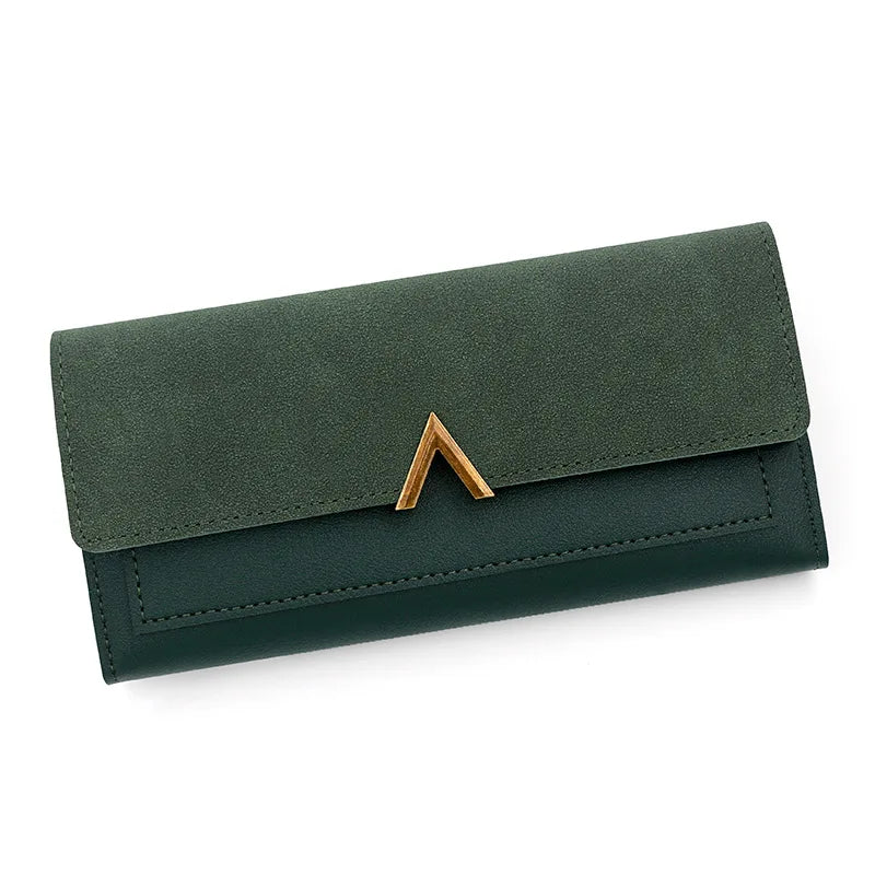 Portefeuille Femme Long Cuir PU Perles - Porte-Monnaie Carte Clutch Mini Fermoir Rouge