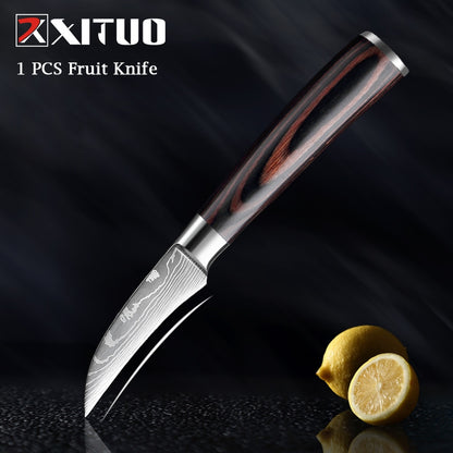 Couteaux de Chef Professionnels 1-10 Pièces - Set Cuisine Acier Inoxydable
